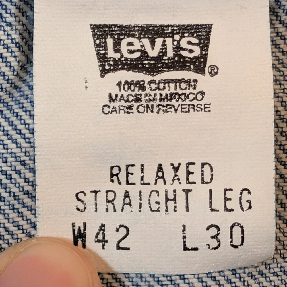 Vintage Levis Relaxed Straight Leg Mens Blue‎ Jeans Size 42x30 2002 Y2K
